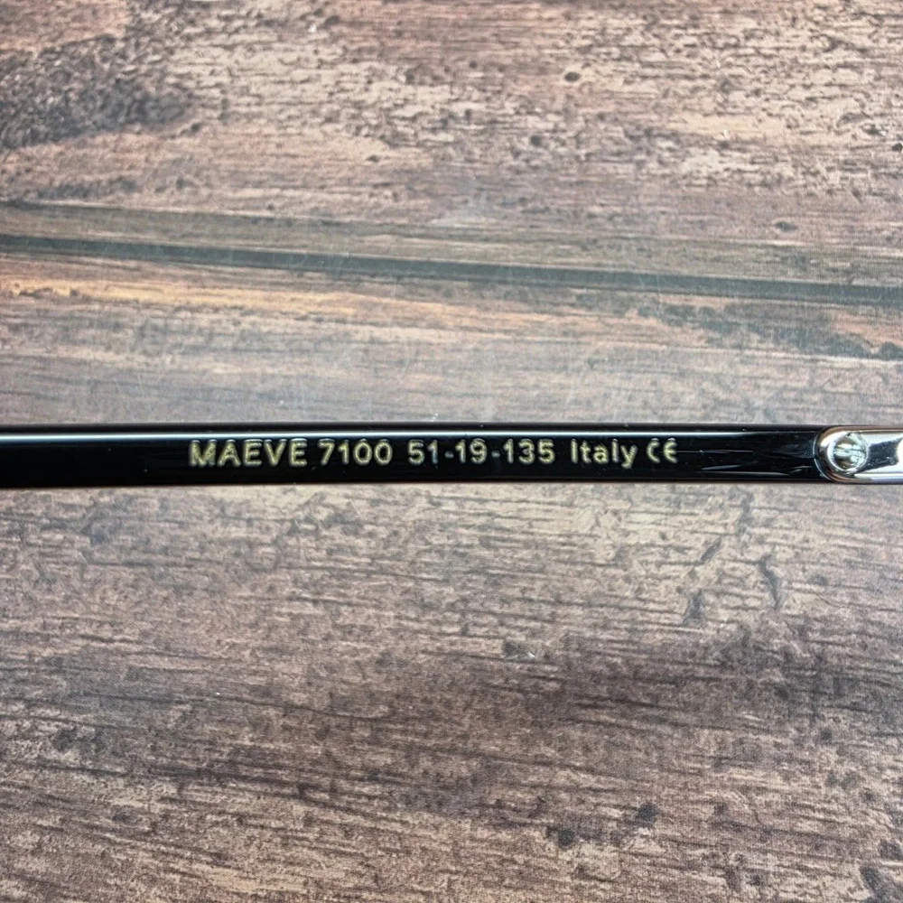 Warby Parker Maeve 7100 Black Cat Eye Eyeglasses Frames 51-19-135 Italy
